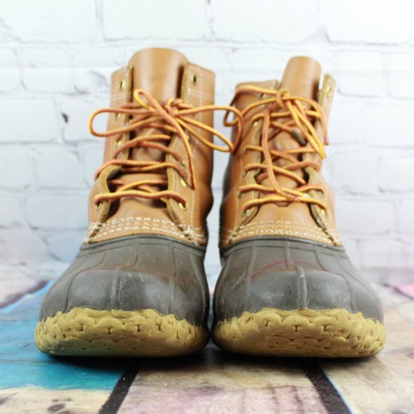 LL BEAN Uninsulated Lace-up Duck Bean Boots Sz 11 - Picture 4 of 9
